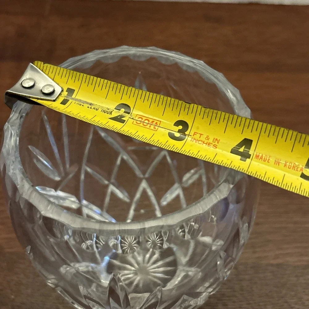 Vintage Cut Crystal  Vase Clear 6